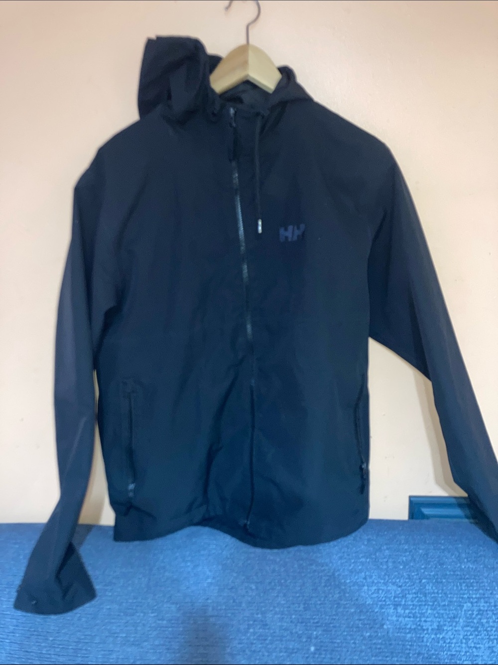Helly Hansen Black Hooded Waterproof Rain Jacket